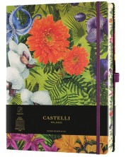 Бележник Castelli Eden - Orchid, 13 x 21 cm, линиран