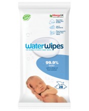 Бебешки почистващи кърпички Water Wipes Baby - On the Go, 28 броя