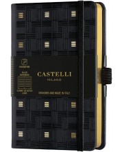 Бележник Castelli Copper & Gold - Weaving Gold, 9 x 14 cm, бели листове