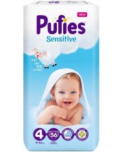 Бебешки пелени Pufies Sensitive 4, 56 броя -1