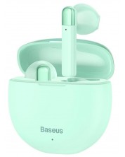 Безжични слушалки Baseus - Encok W2, TWS, Mint -1