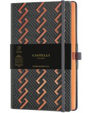 Бележник Castelli Copper & Gold - Roman Copper, 9 x 14 cm, линиран -1