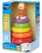 Бебешка играчка Vtech - Интерактивни рингове за нанизване (на английски език) -1