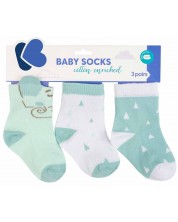 Бебешки чорапи с 3D уши KikkaBoo - Elephant Time, 6-12 месеца, 3 чифта