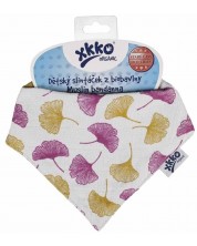 Бебешка бандана от органичен памук Xkko - Gingko -1