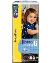 Бебешки пелени Libero Comfort - Mega, размер 6, 13-20 kg, 68 броя -1