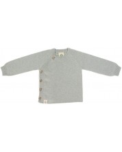 Бебешки пуловер Lassig - 74-80 cm, 7-12 месеца, сив -1