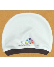 Бебешка шапка с картинка - Цветно охлювче, 0-3 месеца -1