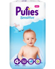 Бебешки пелени Pufies Sensitive 4+, 52 броя