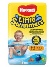 Бебешки бански пелени Huggies Little Swimmers - Размер 5, 12-18 kg, 11 броя -1