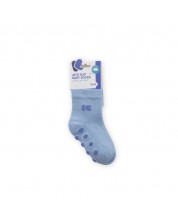 Бебешки чорапи против подхлъзване KikkaBoo - Памучни, 6-12 месеца, сини -1