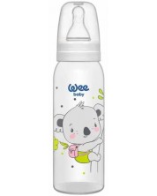 Бебешко шише Wee Baby Classic - 250 ml, бяло с коала -1