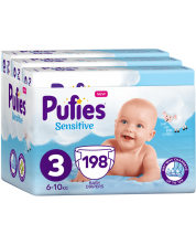 Бебешки пелени Pufies Sensitive 3, 198 броя -1