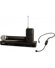 Безжична микрофонна комбо система Shure - BLX1288E/P31, черна -1