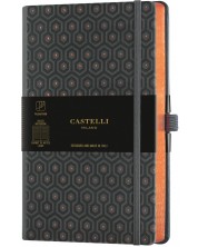Бележник Castelli Copper & Gold - Honey Copper, 9 x 14 cm, линиран