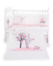 Бебешки спален комплект от 2 части KikkaBoo - Pink Bunny, 70/140 -1
