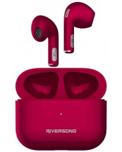 Безжични слушалки Riversong - Air Mini Pro, TWS, червени