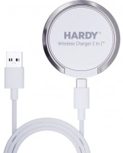 Безжично зарядно 3mk - Hardy Wireless Charger 2 в 1, 15W, бяло -1