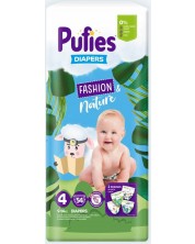 Бебешки пелени Pufies Fashion & Nature 4, 54 броя
