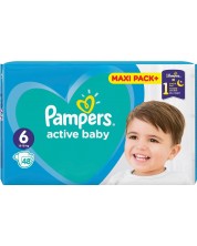 Бебешки пелени Pampers - Active Baby 6, 48 броя -1