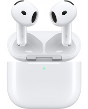 Безжични слушалки Apple - AirPods 4, TWS, ANC, бели -1