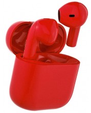 Безжични слушалки Happy Plugs - Joy, TWS, червени