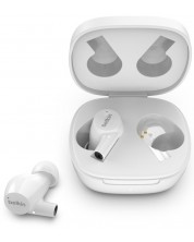Безжични слушалки Belkin - SoundForm Rise, TWS, бели