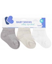 Бебешки летни чорапи KikkaBoo - 2-3 години, 3 броя, Grey -1