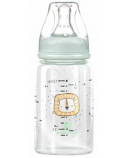 Бебешко стъклено шише KikkaBoo Savanna - 120 ml, мента -1