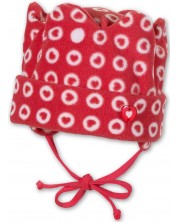 Бебешка зимна шапка Sterntaler - Червено-бяло, 47 cm, 9-12 месеца