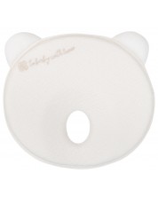 Бебешка мемори ергономична възглавница KikkaBoo - Bear Airknit, бяла -1