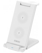Безжично зарядно Duzzona - W10-S, Xiaomi/Huawei/Samsung, бяло