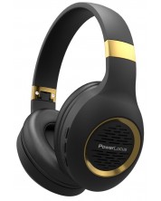 Безжични слушалки PowerLocus - P4 Plus, черни/златисти -1