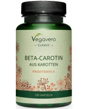 Beta-Carotin aus Karotten, 180 капсули, Vegavero -1