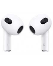 Безжични слушалки Apple - AirPods 3, Lightning Case, TWS, бели -1