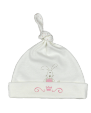 Бебешка шапка с възел For Babies - Зайче, 3-6 месеца -1
