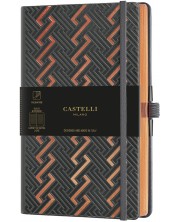 Бележник Castelli Copper & Gold - Roman Copper, 13 x 21 cm, линиран -1