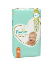 Бебешки пелени Pampers - Premium Care 3, 60 броя -1