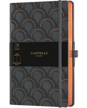 Бележник Castelli Copper & Gold - Art Deco Copper, 13 x 21 cm, бели листове