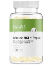 Betaine HCl + Pepsin, 100 капсули, OstroVit