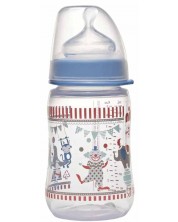 Бебешко шише NIP - РР, Flow M, 0 м+, 260 ml, Boy  