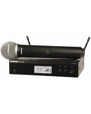 Безжична микрофонна система Shure - BLX24RE/PG58-T11, черна