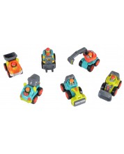 Бебешки строителни машини Hola Toys - 6 броя -1