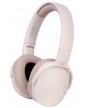 Безжични слушалки с микрофон Trevi - DJ 12E45 BT, бежови -1