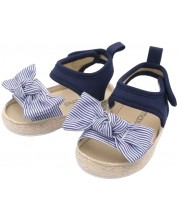 Бебешки буйки сандали Maximo - Панделка, сини, размер 21 -1