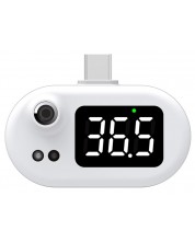 Безконтактен IR термометър Xmart - K8, USB-C, бял -1