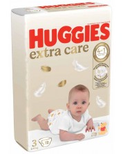 Бебешки пелени Huggies Extra Care - Размер 3, 6-10 kg, 72 броя