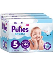 Бебешки пелени Pufies Sensitive 5, 144 броя -1