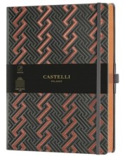 Бележник Castelli Copper & Gold - Roman Copper, 19 x 25 cm, линиран -1