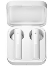 Безжични слушалки с микрофон Xiaomi - Mi 2 Basic, TWS, бели